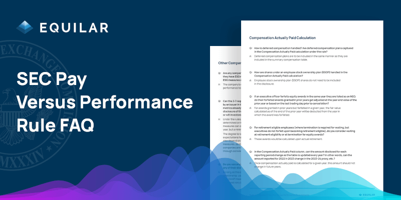SEC Pay Versus Performance Rule FAQ